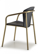 Кресло деревянное Scab Design Finn Metal Wood, винтажная бронза, черный ясень