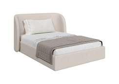 Кровать двуспальная Classic 140 см (молочный, рогожка)