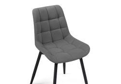 Стул на металлокаркасе Челси крутящийся темно-серый / черный