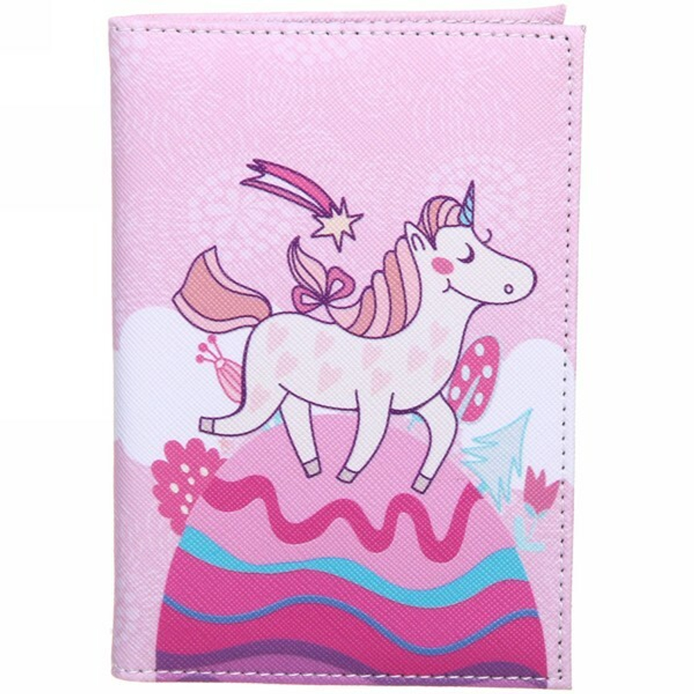 Обложка на паспорт «Travel», Веселый Единорожек, 9,5*13см