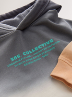 Толстовка с капюшоном для мальчика Next E98-378, Серый, Молочный