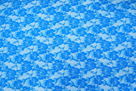 Гипюр стрейч синий