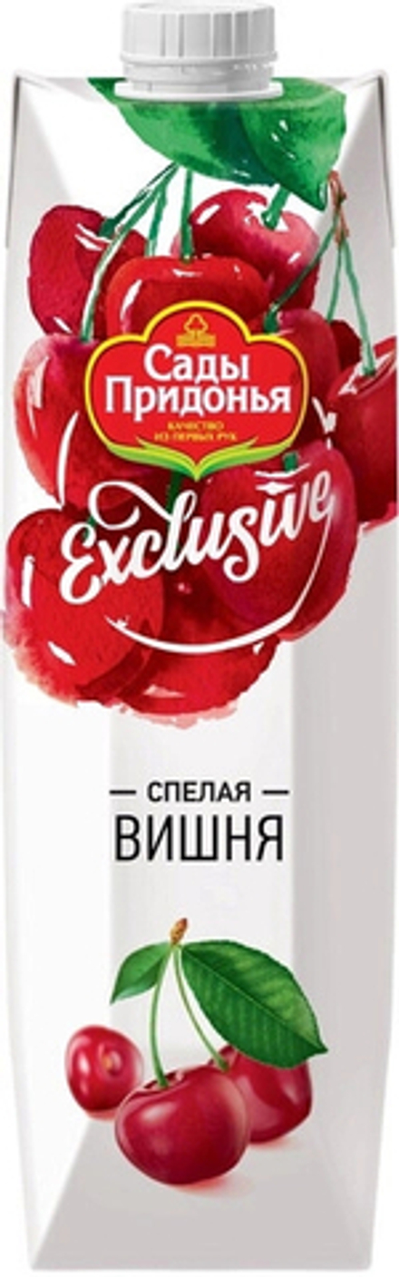 Сок Сады Придонья Эксклюзив Вишня / Sady Pridonya Exclusive Cherry 0.97 - тетра-пак