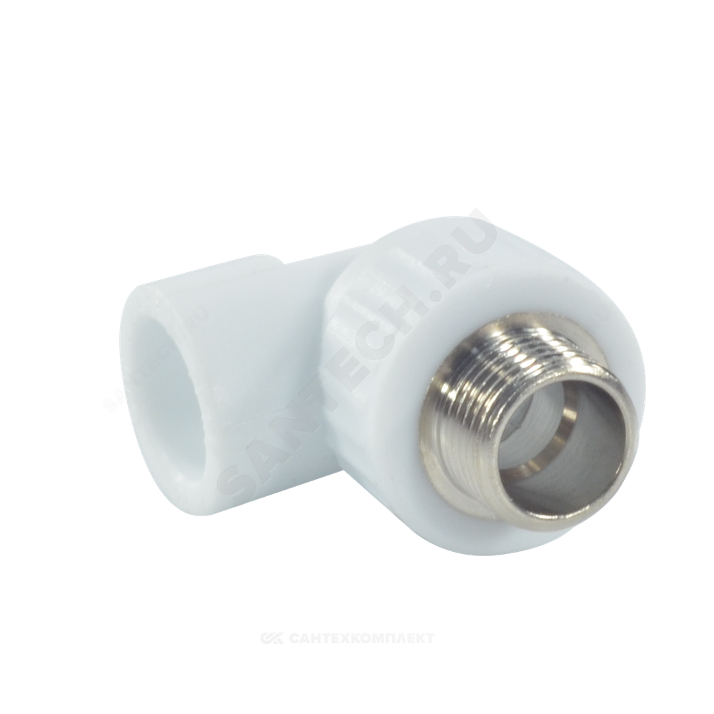 Угольник PP-R комбинированный белый Дн 25х1/2" НР VALFEX 10126125
