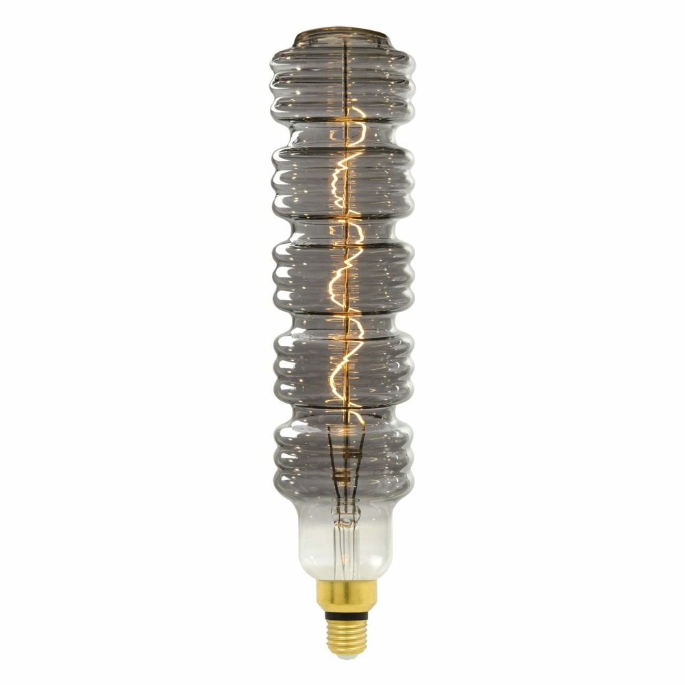 LED-SF41-5W/SOHO/E27/CW CHROME/SMOKE GLS77CR Лампа светодиодная SOHO. Хромированная/дымчатая колба. Спиральный филамент. Картон. ТМ Uniel