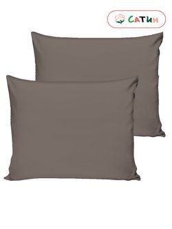 Постельное белье сатин Milky Garden "Зола" 2-спальное Наволочка 50х70 см 2 шт Простынь на резинке 160x200 см Пододеяльник 175x215 см