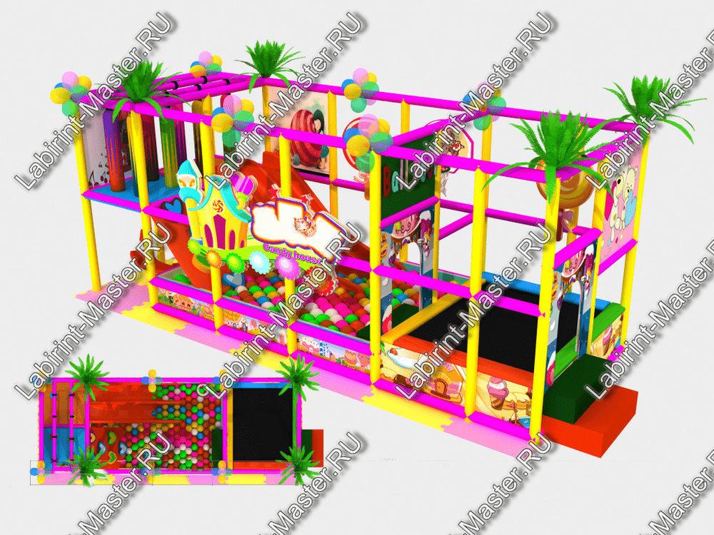 Детский игровой лабиринт "Сладкие мишки"
