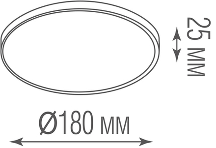 Накладной светодиодный светильник, 12Вт