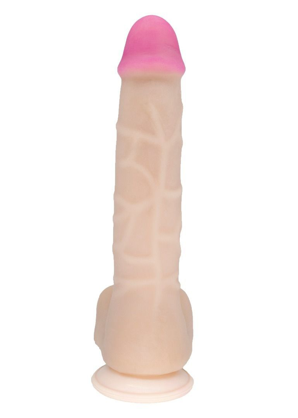 LOVETOY ANDROID II – фаллоимитатор на присоске с мошонкой, неоскин, телесный, 23 см (рабочая 19), Ø 4,2 см