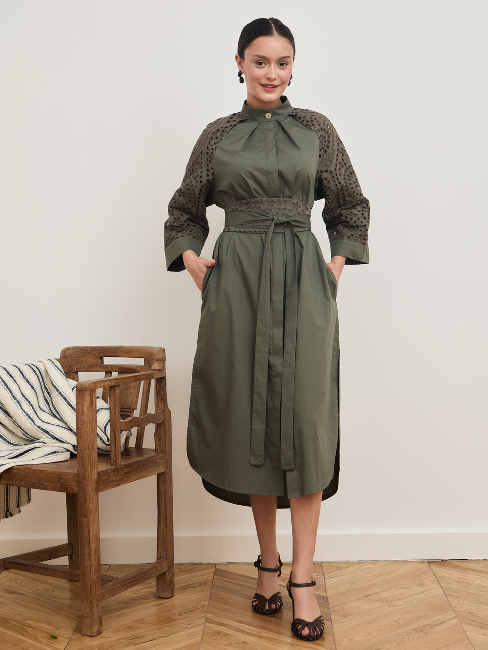 Платье кимоно ажурное