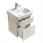Тумба под раковину AQUATON ВЕРДИ 50 подвесная, белый ясень (1A195901VDAV0)