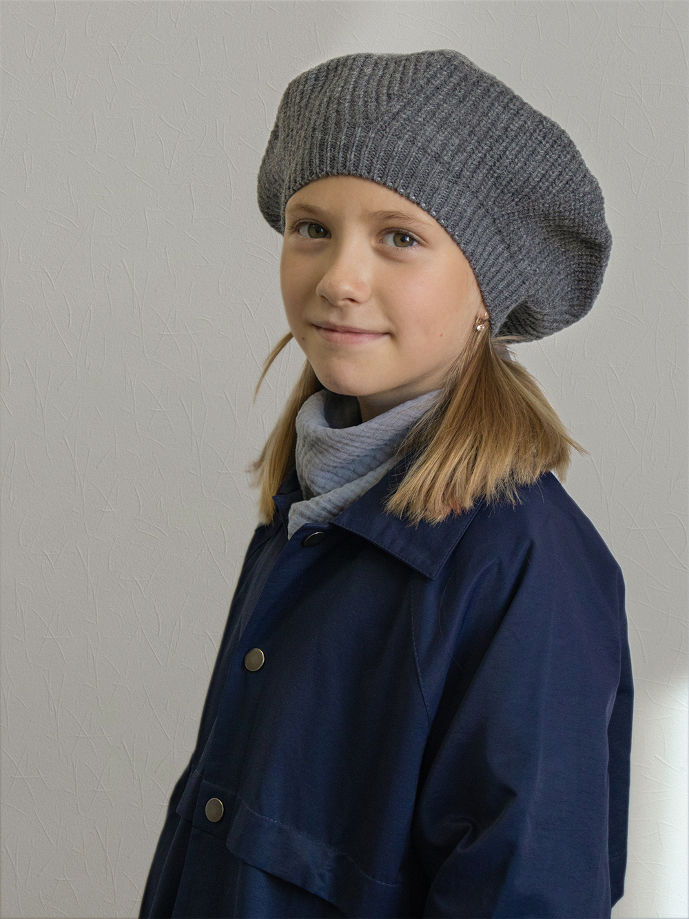 Берет Mjolk Серый меланж