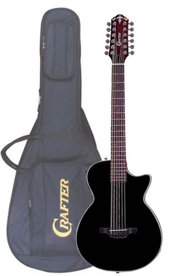 Гитара электроакустическая 12-струнная CRAFTER CT-120-12/EQ BK