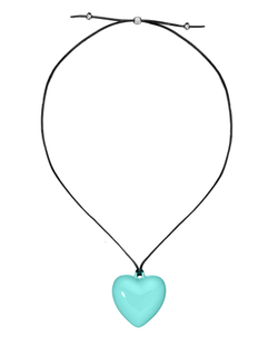 Подвеска металлическое бирюзовое сердце