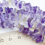 Аметист с кварцем, крошка 4-8 мм, цена за нить 38 см
