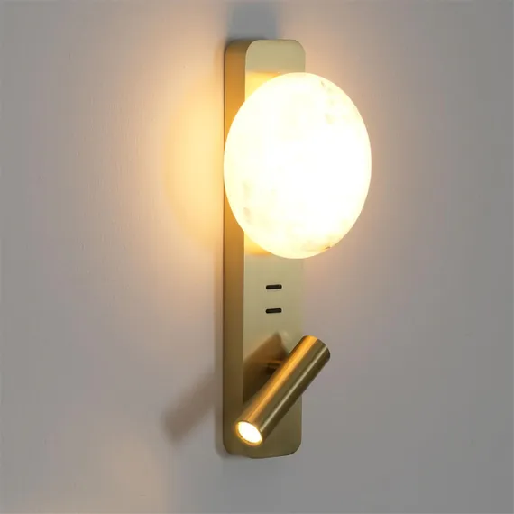 7164/9WL HIGHTECH ODL26 473 светильник металл/бронза/алебастр IP20 LED 9W 787Лм 2700K 180° 220-240V ALBERGO