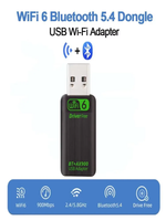 USB WiFi 6 адаптер 600 Мбит/с Bluetooth 5.4 AX900 2-в-1 адаптер двухдиапазонный 2.4G и 5 ГГц без драйверов Windows 10/11 для ноутбука/ПК беспроводная локальная карта
