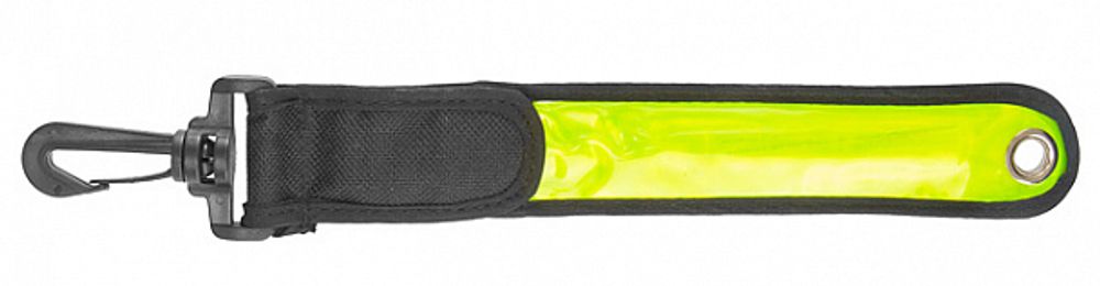 Полоса светоотражающая JY-1004 JING YI, со светодиодом, крепление на руку, ярко-зеленая