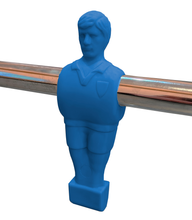 Штанга сквозная на 2 игрока c футболистами синего цвета для футбола "Garlando", диаметр 15,8 мм