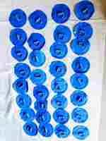 Крепление для батута, синего цвета, 0,25*0,25*0,3 м