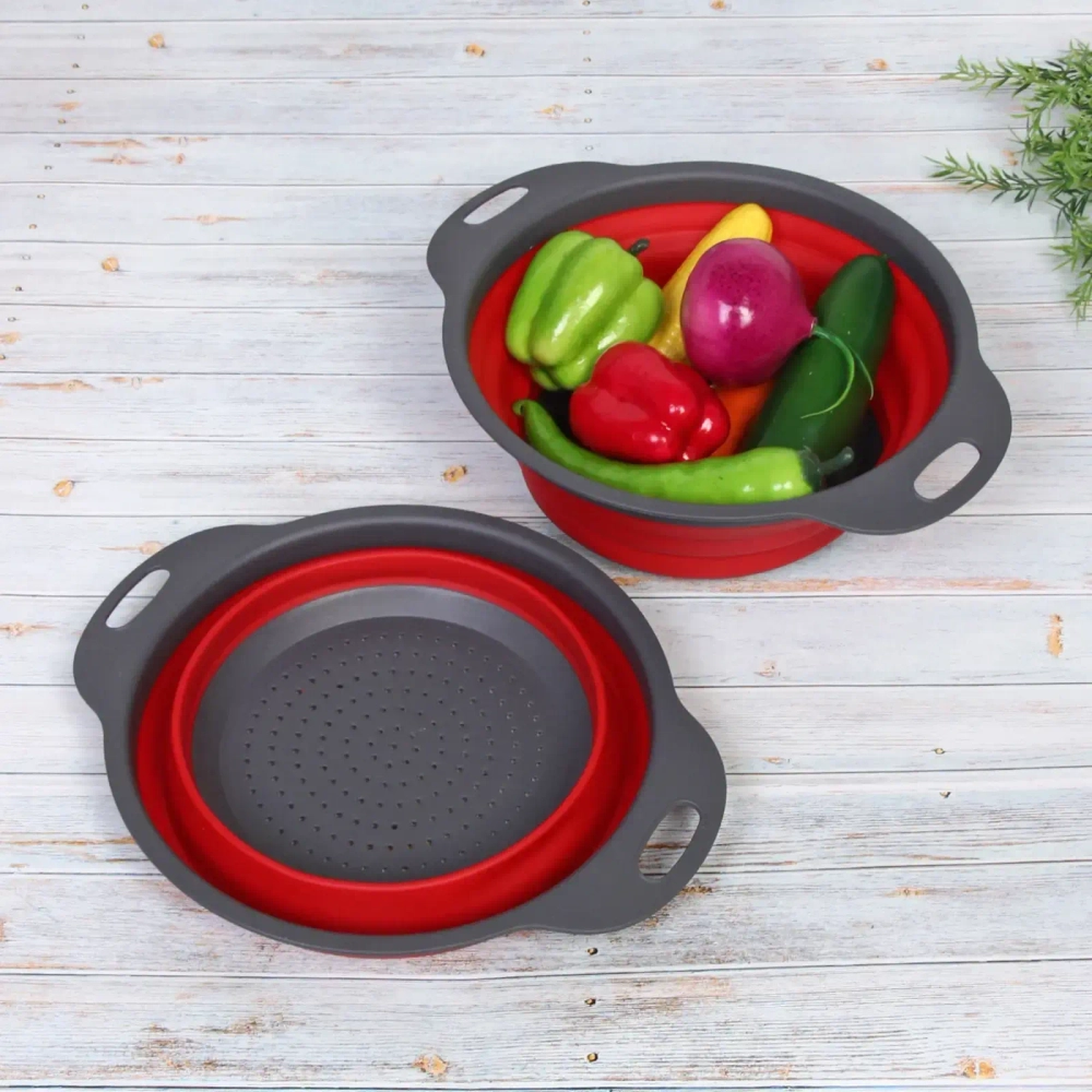 Дуршлаг силиконовый складной 30*24см