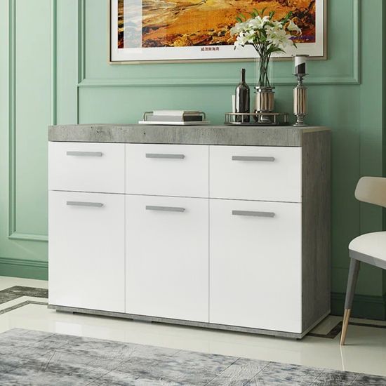 Инстайл bts КМ-03 Комод бетон / белый, СП