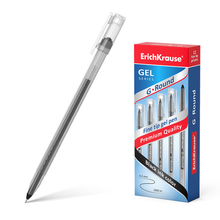 Ручка гелевая EK G-Round Stick Classic черная, 0,5мм