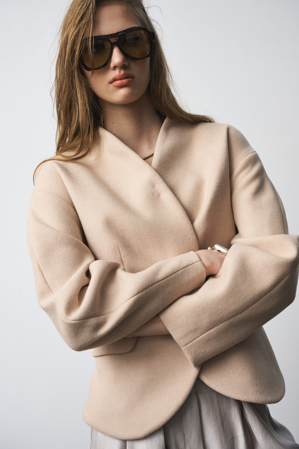 Жакет с шерстью 1298 персиковый