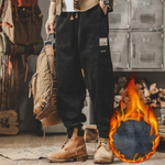 Мужские комбинезоны в американском стиле, весенне-осенние свободные джинсы больших размеров, мужские осенние повседневные брюки с широкими штанинами и завязками на щиколотке