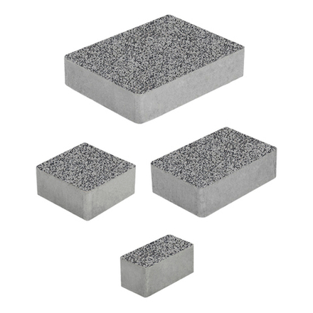 Тротуарная плитка МЮНХЕН - Гранит+ Серый с черным, комплект из 4 видов плит