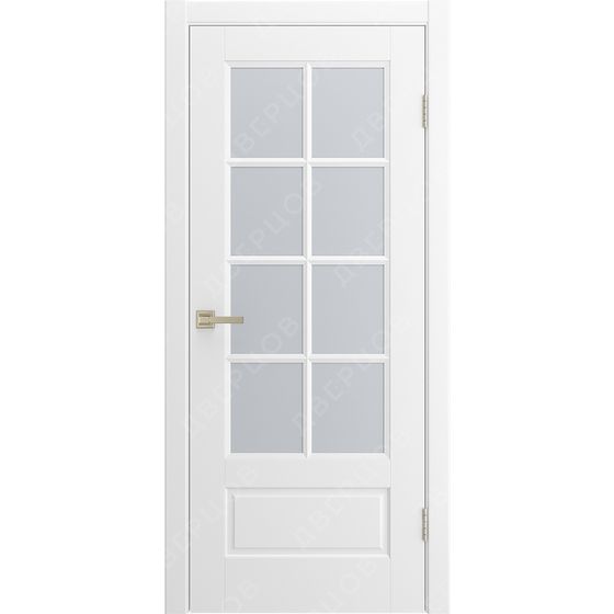 Фото двери Аура 2 белая эмаль со стеклом