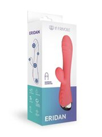 Коралловый вибратор-кролик Eridan - 21 см.