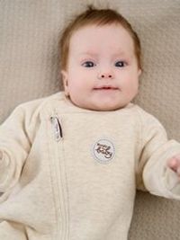 Комбинезон-косуха с закрытой ножкой "Ванильный пудинг" утепленный 0+