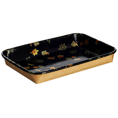 Контейнер бумажный Sushi Box Black 13-19 700мл (130х185х24мм) 1/600