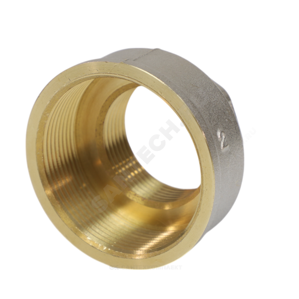 Муфта латунь никель переходная Ду 40х25 (1 1/2"х1") ВР/ВР 9019 ГОСТ 32585-2013 Aquasfera 9019-07