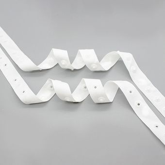 Застежка для боди белая 18 мм