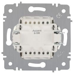 Выключатель Intro Accent 6-106-01 тройной, 10А-250В, IP20, СУ, AL/CU, белый | Intro