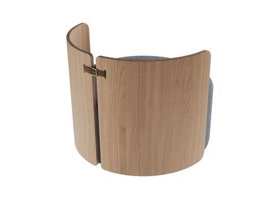 Кресло крутящееся Lagom 800 (светло-серый твид, натуральный дуб)