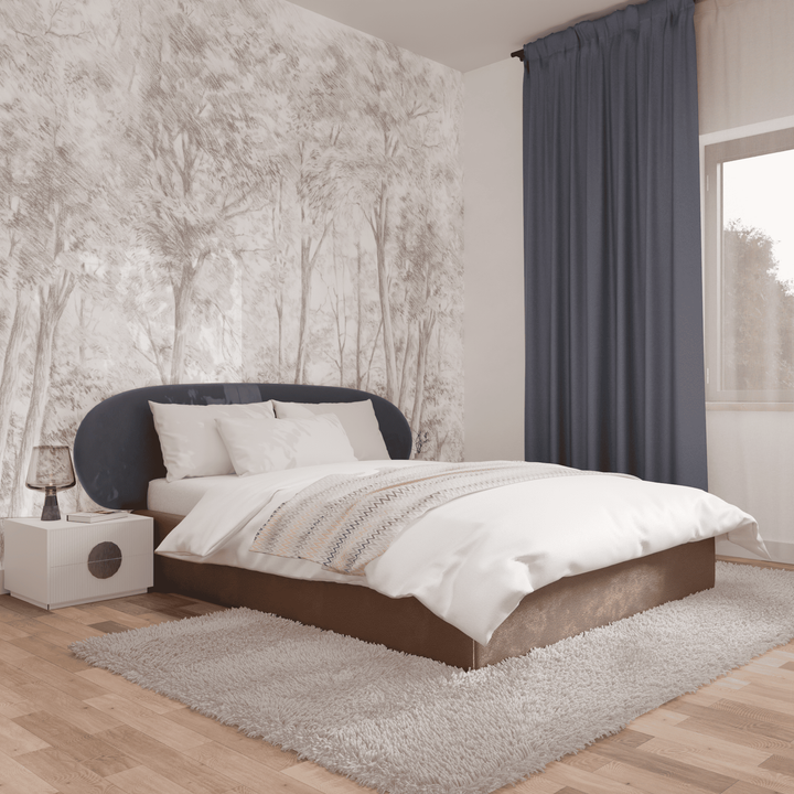 Двуспальная кровать с настилом Эллипс, 140х195