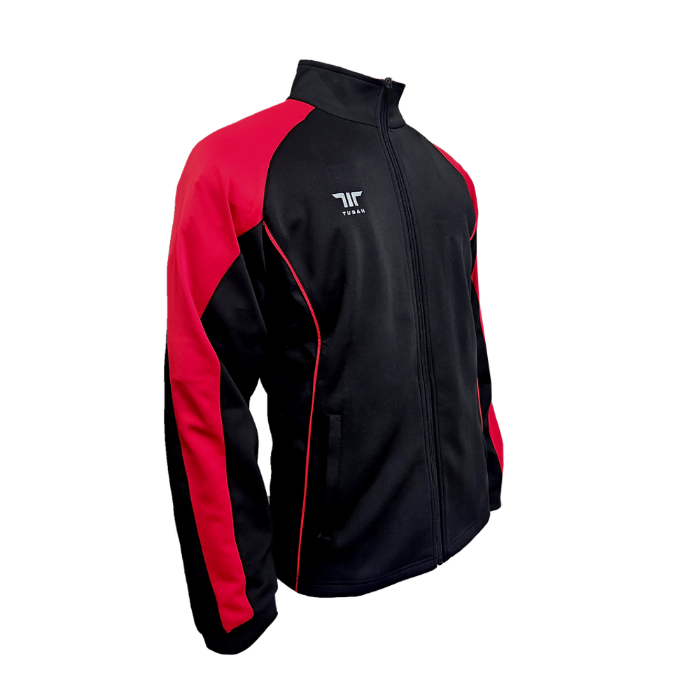 Куртка для спортивного костюма Tusah Warm Up черно-красная