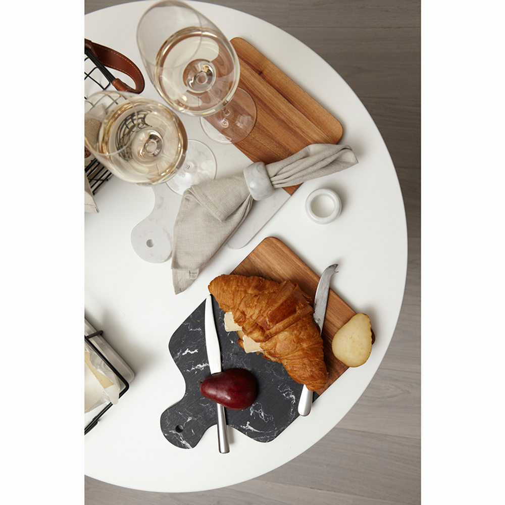 Набор колец для салфеток marm, D5 см, белый мрамор, 2 шт.