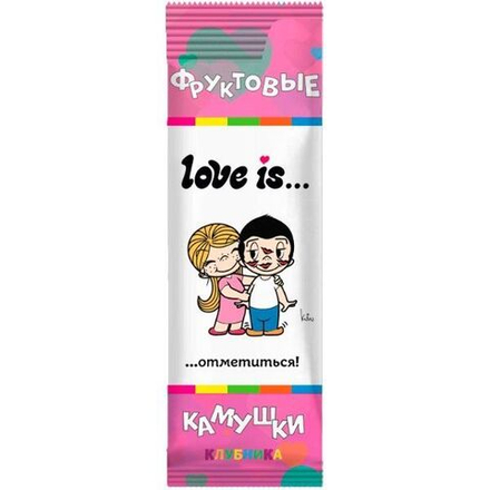 Жевательное драже LOVE IS 12гр. /уп.24 шт./, со вкусом клубники
