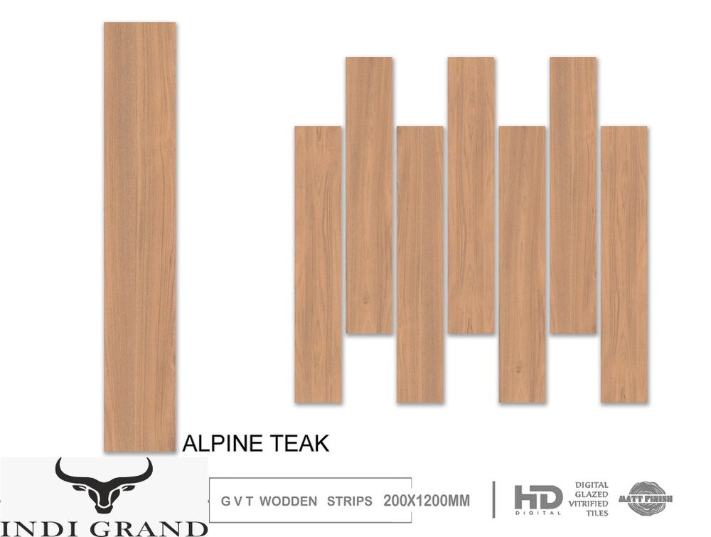 Керамогранит Carving 20x120cm GVT Matt Finish Alpine Teak