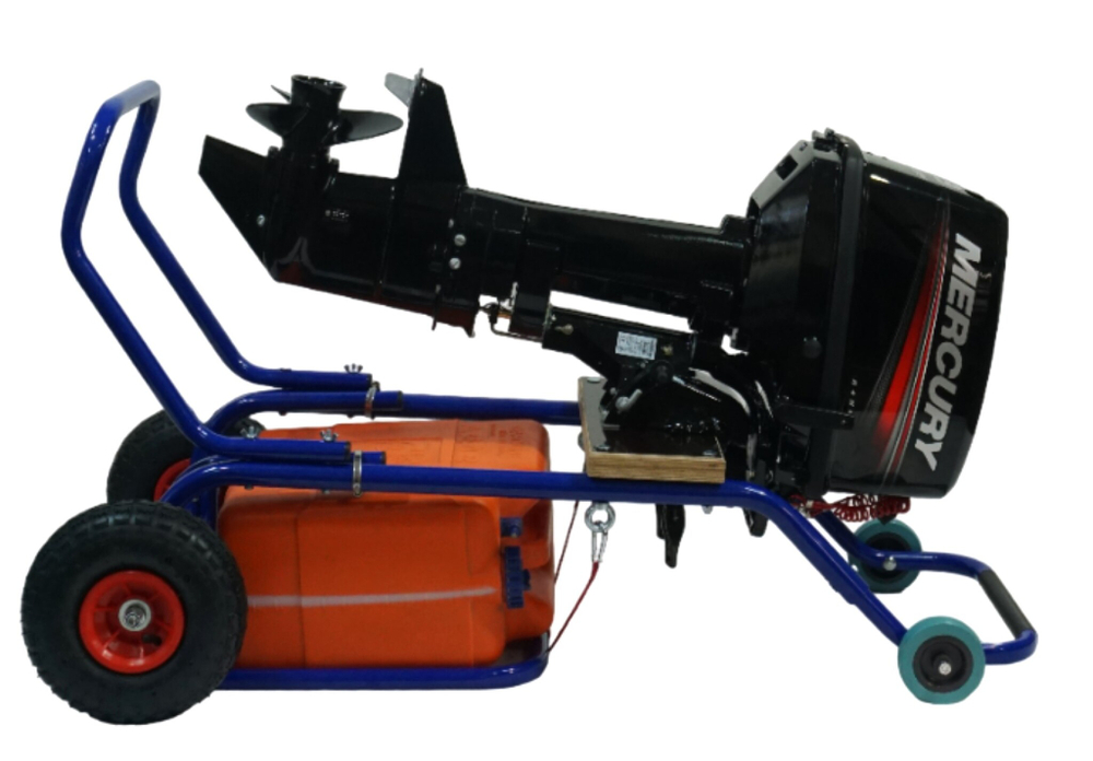 Тележка для лодочного мотора до 60кг с местом под бак (ТМ-2)