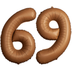 Шар фольгированный Цифра 6 101 см (Коричневый)