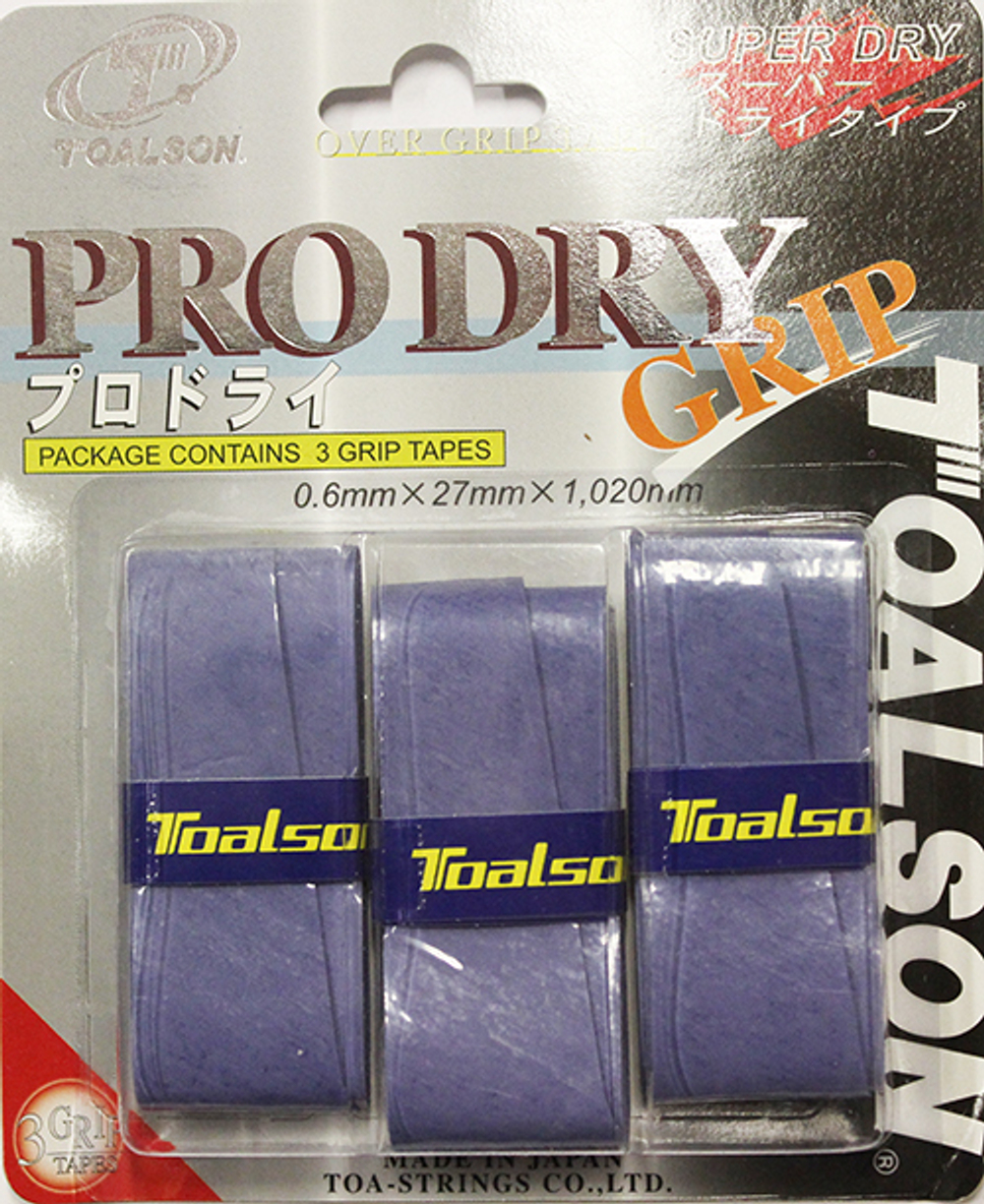 Намотки теннисные Toalson Pro Dry 3P - blue