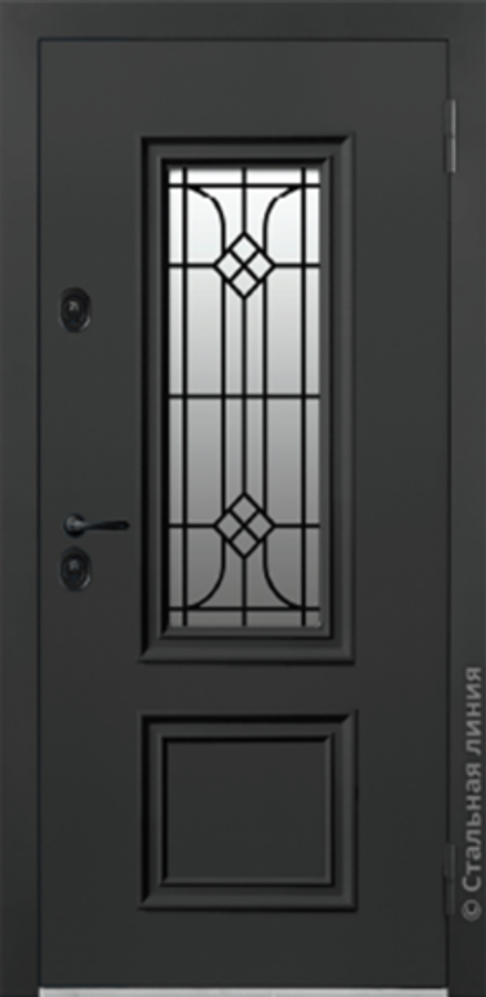 Франческо Терморазрыв (Mуар антрацит/Шагрень белая) Francesco