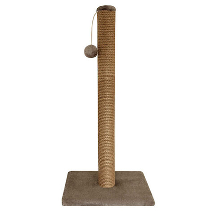 Когтеточка Gamma "Cтолбик №10" длинная с игрушкой однотонная 360х360х760