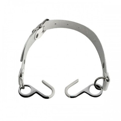 Распорки для рта на кожаном ремешке (белый) (Цвет: белый)