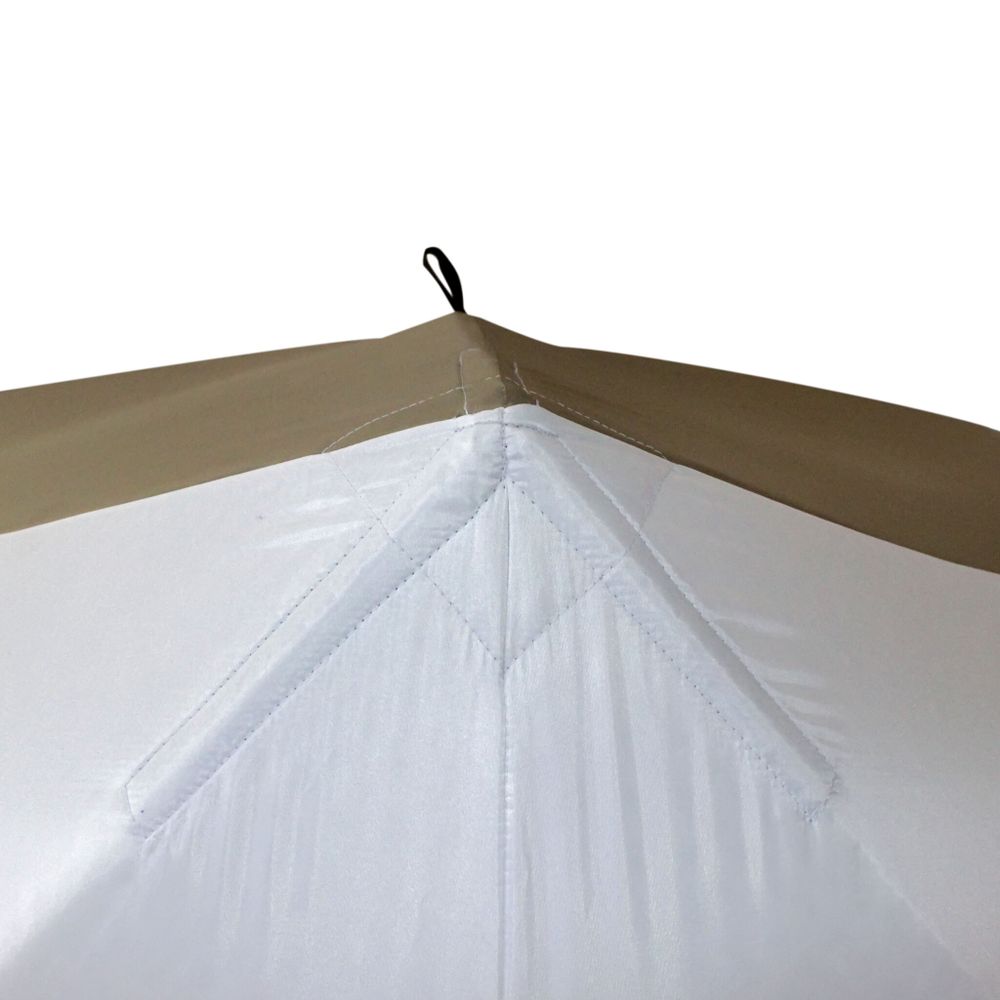 Палатка зимняя СЛЕДОПЫТ Premium 5 стен, 2,8х2,9м, h-2,05м, S по полу 5,6 кв.м, 3 слоя, цв. бел/олива